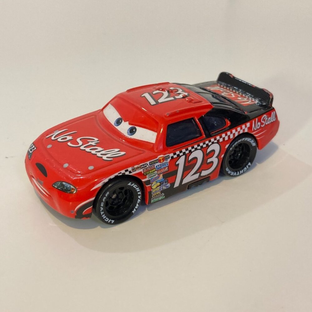Disney Pixar Cars Todd Marcus #123 No Stall Piston Cup Racer Diecast Toy